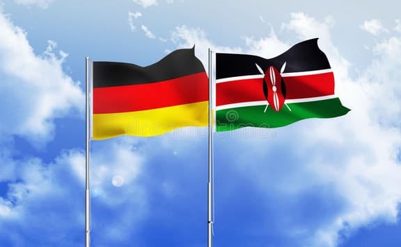 german flag kenyan waving