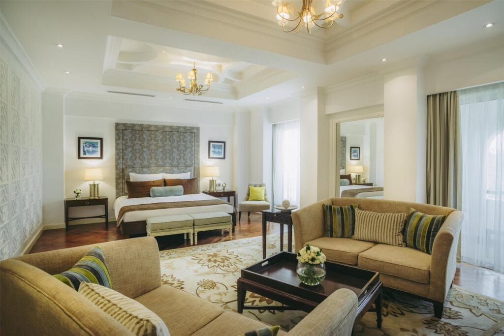 A lavishly appointed suite, blending European luxury with Kenyan hospitality