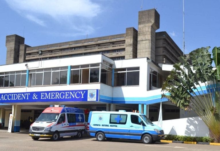 Kenyatta National Hospital's main campus on Hospital Road, Upper Hill, Nairobi