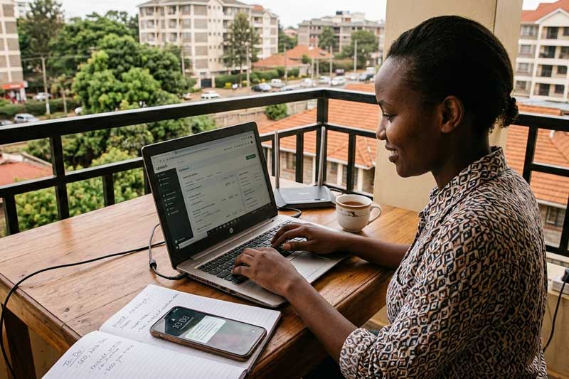 Kenyan freelancer earning online