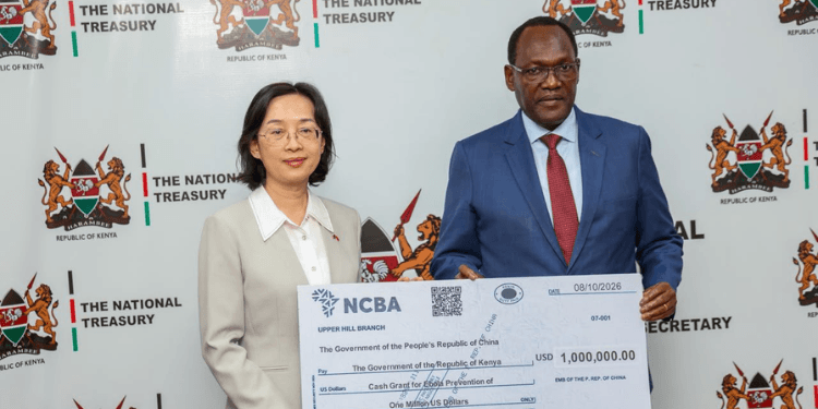 China Kenya USD 2 million grant National Treasury drought Ebola preparedness October 2026